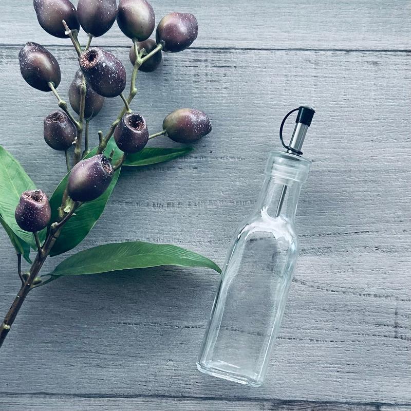 195L CLEAR GLASS OIL/ VINEGAR BOTTLE