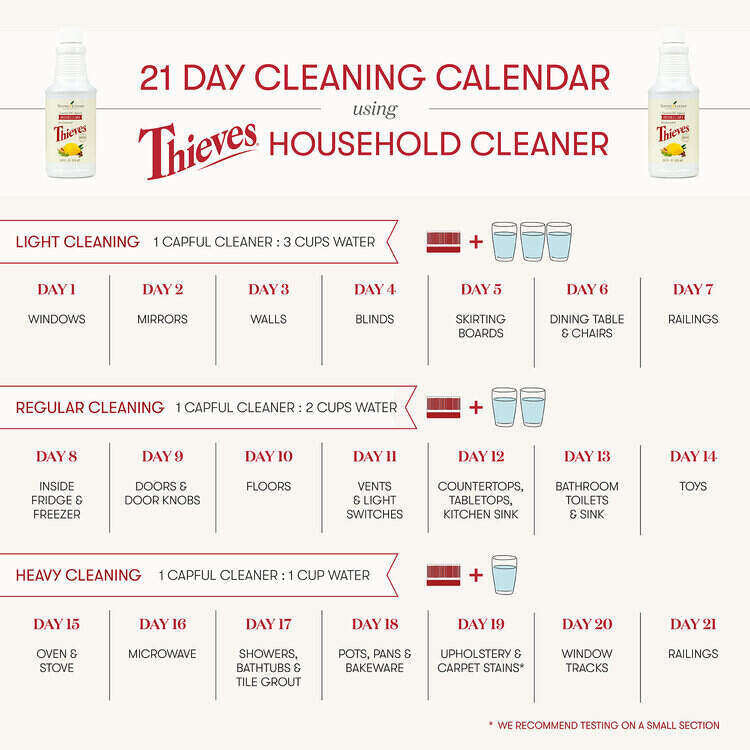 Thieves cleaner by Young Living how to use guide