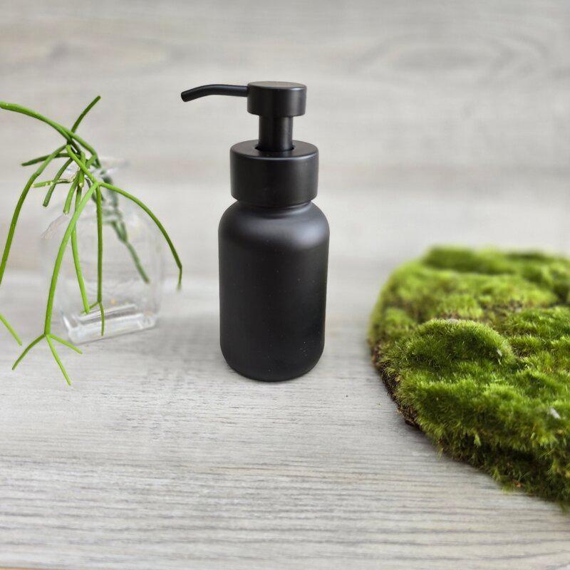 250ml Black Glass Bottle with Black SS Foamer - Centaur Packaging