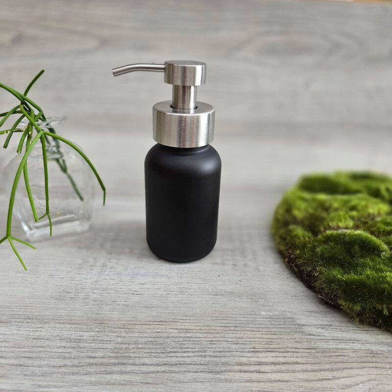 250ml Black Glass Bottle with Silver SS Foamer - Centaur Packaging