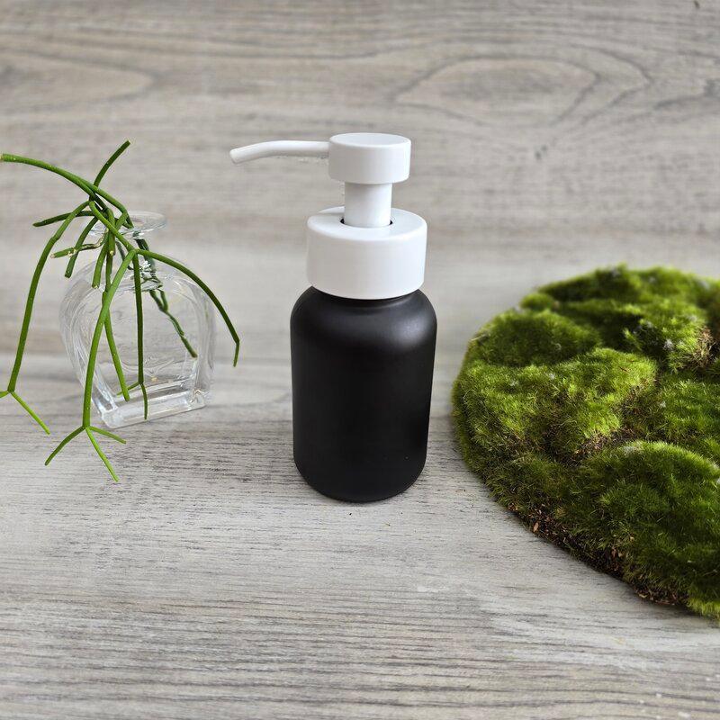 250ml Black Glass Bottle with White SS Foamer - Centaur Packaging