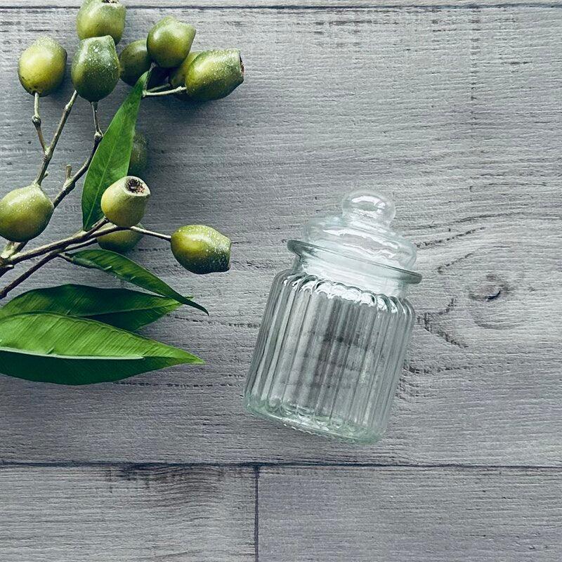 250ml Mini Candy Stripe Glass Jar with Lid - centaur packaging