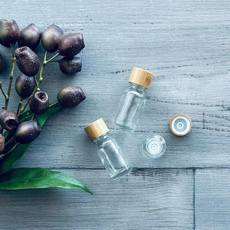 30ml clear bottle with bamboo dripolator x 3