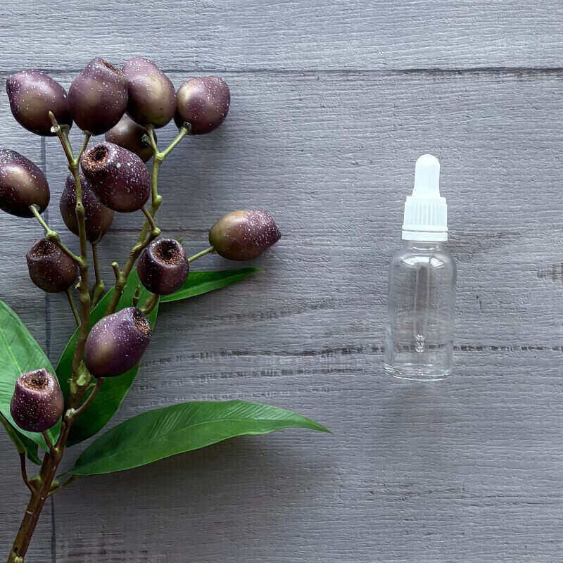 30ml Clear Thick Glass Bottle with tamper evident White Dropper centaur packaging