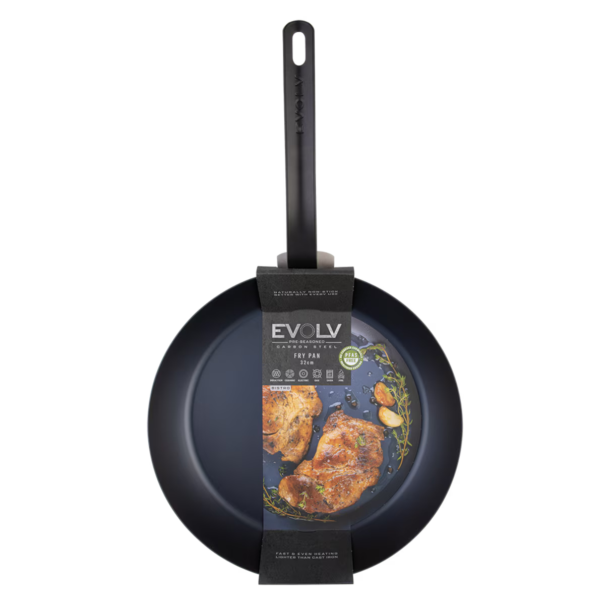 Pre Seasoned Carbon Steel Frypan - 32cm