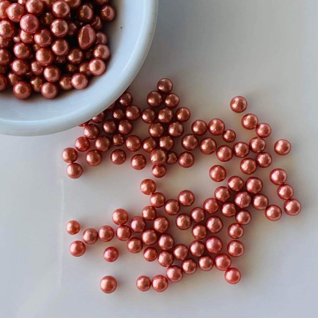 4mm Sugar Pearls Rose Gold 90g Centaur Packaging