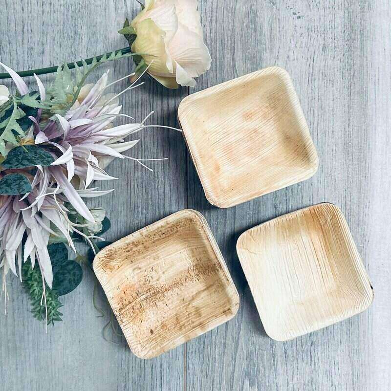 4x4 inch deep palm leaf bowl