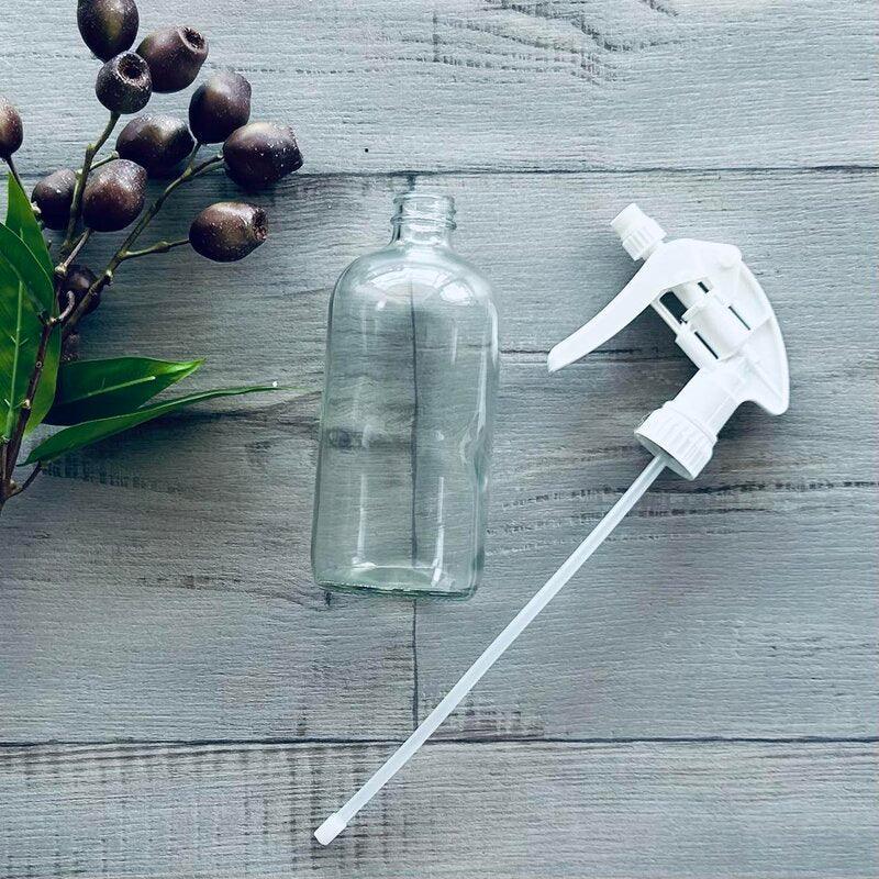 500ml clear glass bottle with white premium spray - centaur packaging