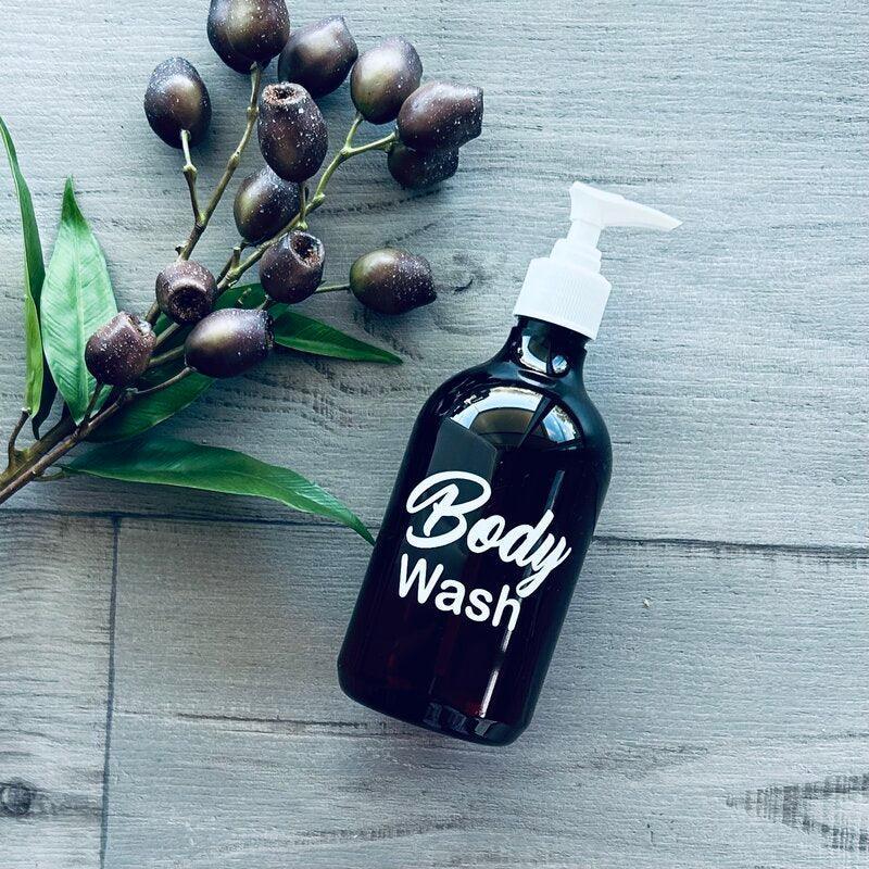 500ml PET Labelled Pump Bottle - Body Wash - centaur packaging