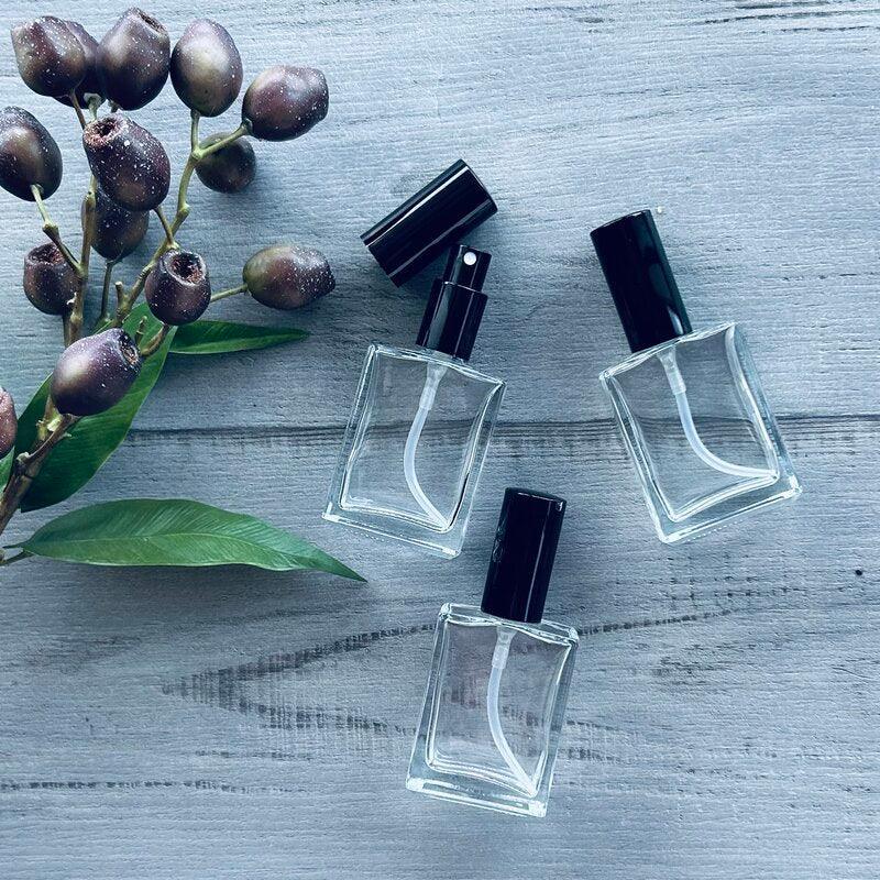 50m perfume bottle with black mister spray x 3