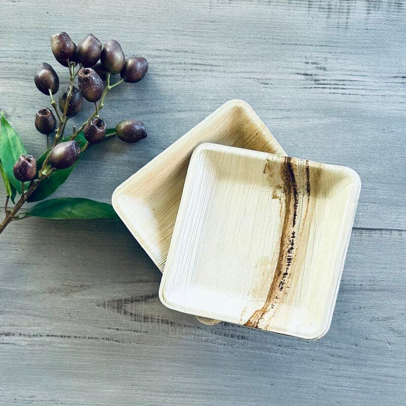 6" bamboo square plate sleeve 25