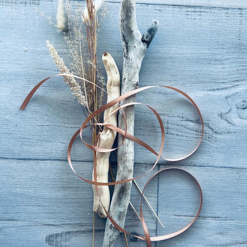 6mm double faced satin ribbon copper 25mt