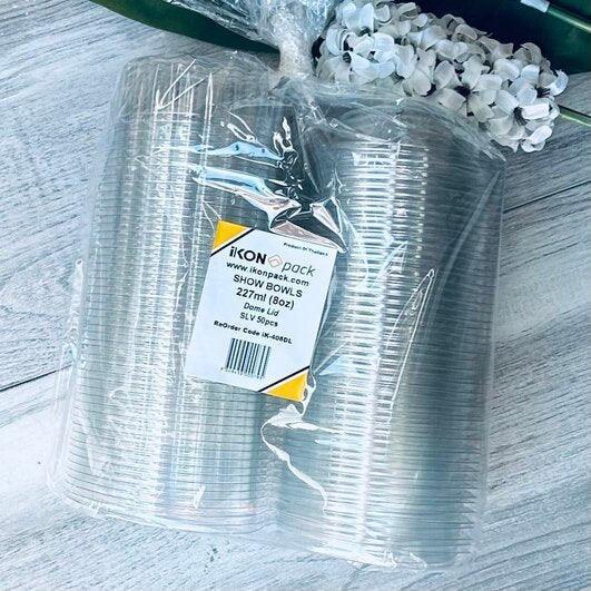 8oz Show Bowl - Dome Lid- Pack 50 - centaur packaging