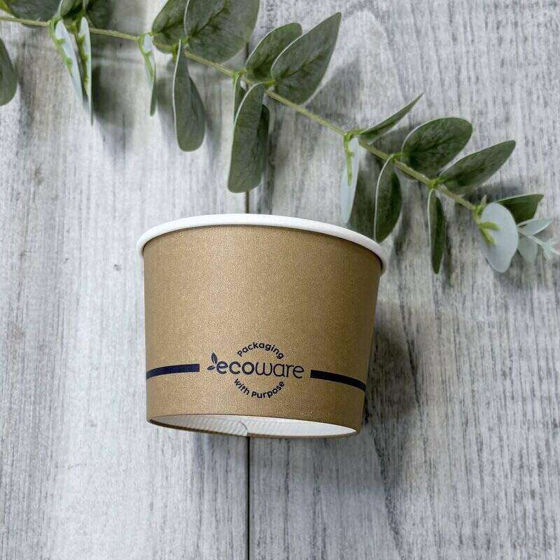 Paper bowl designed for hot and cold meals