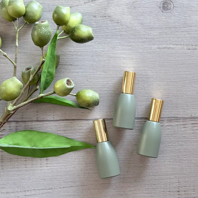 12ml tara sage bottle with gold perfume mister X 3 LIDS ON