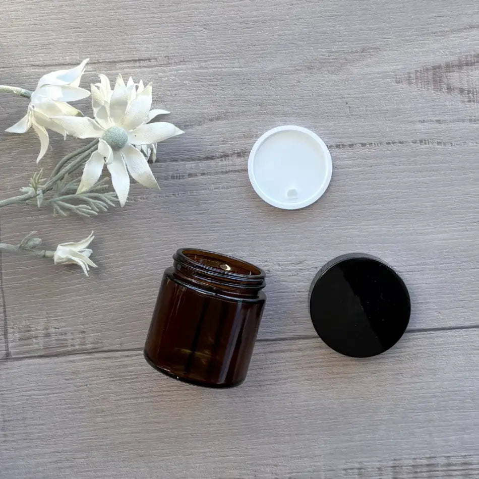 100ml Amber Glass Jar with Wad