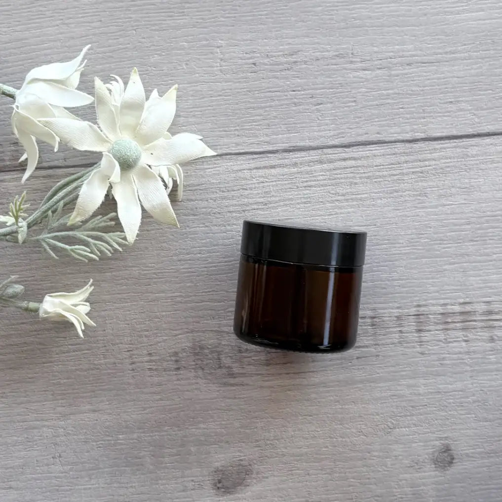 60ml Amber Glass Jar with Wad