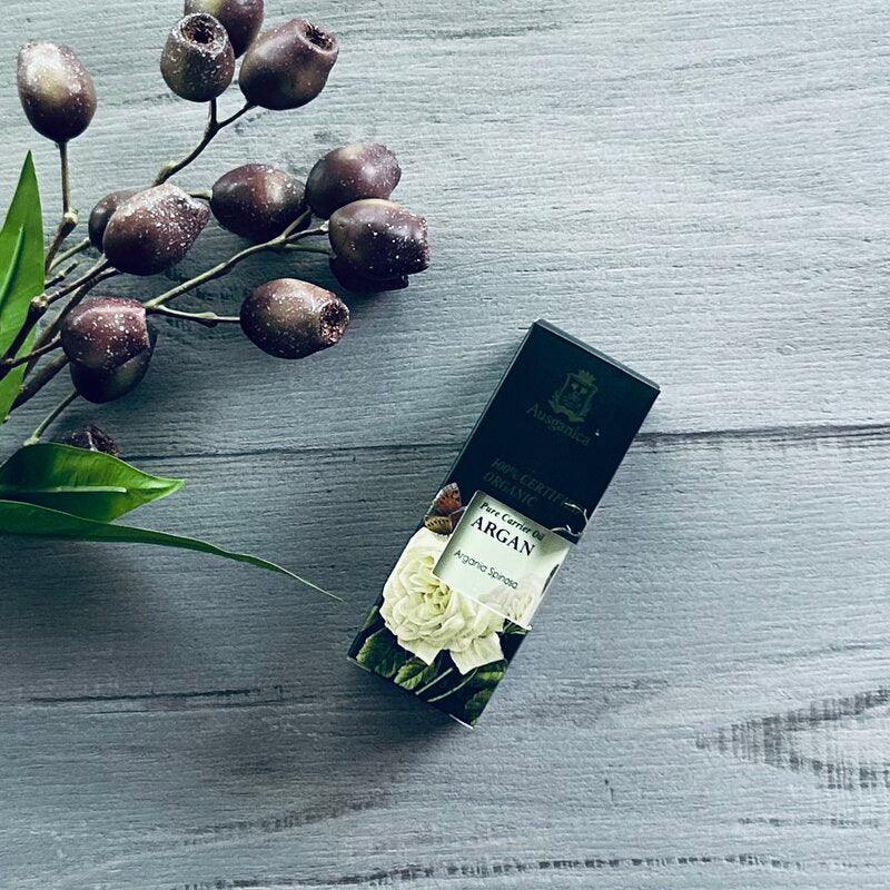 100ml organic argan oil in box packaging