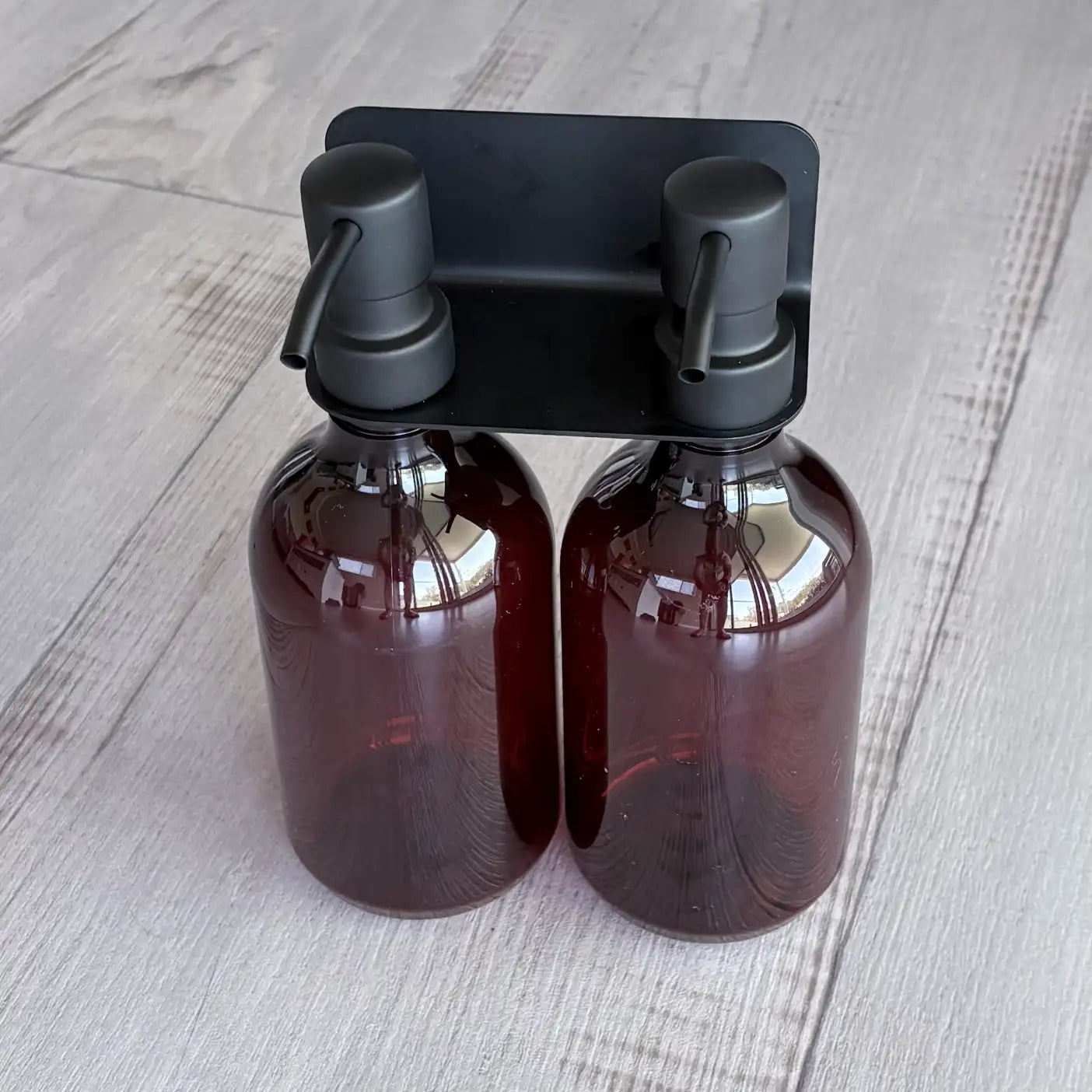 Stainless Steel 304 Soap Bottle Bracket 2 Hole – Black pet amber bottles