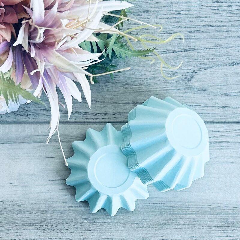 Bloom Cupcake Cups 24pk - Pastel Blue - centaur packaging