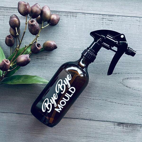 Bye Bye Mould 500ml Amber Glass Bottle with Trigger Spray