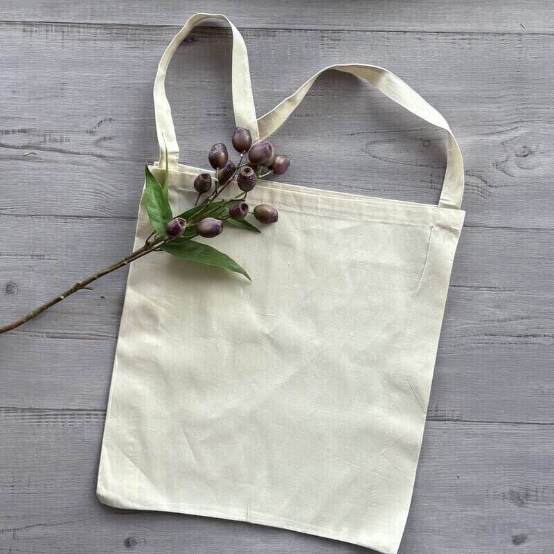 calico bag extra large with shoulder strap & gusset