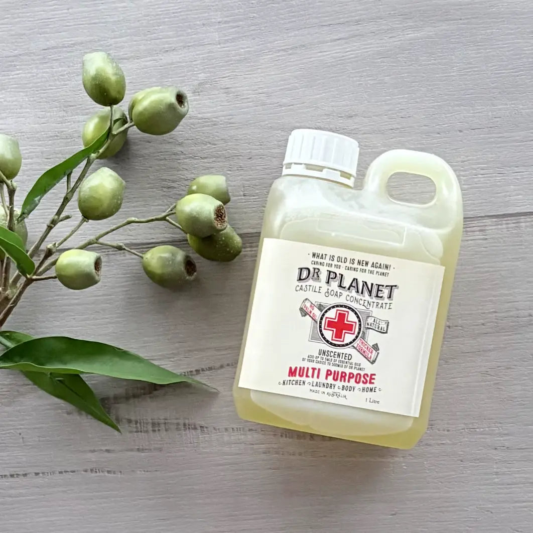 Dr Planet Castile Soap Concentrate 1 Litre - Unscented @centaur packaging