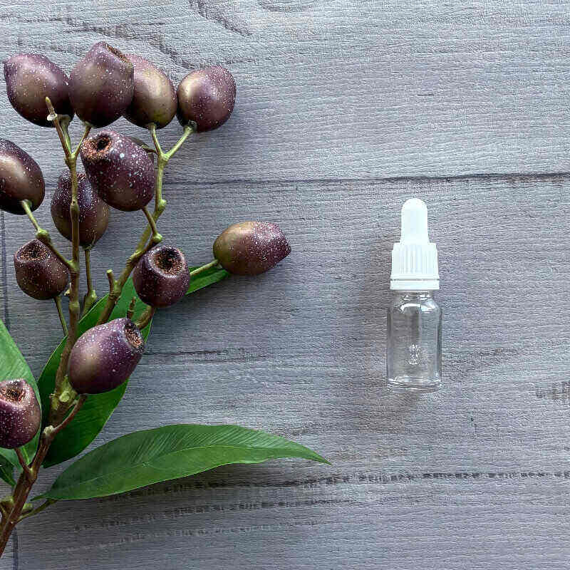 15ml clear bottle with white tamper evident dropper lid