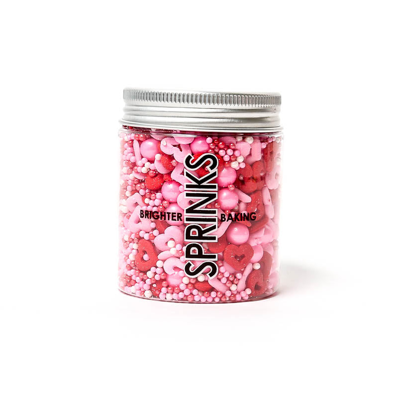 cupids cuddle by sprinks edible sprinkles in jar- centaur packaging