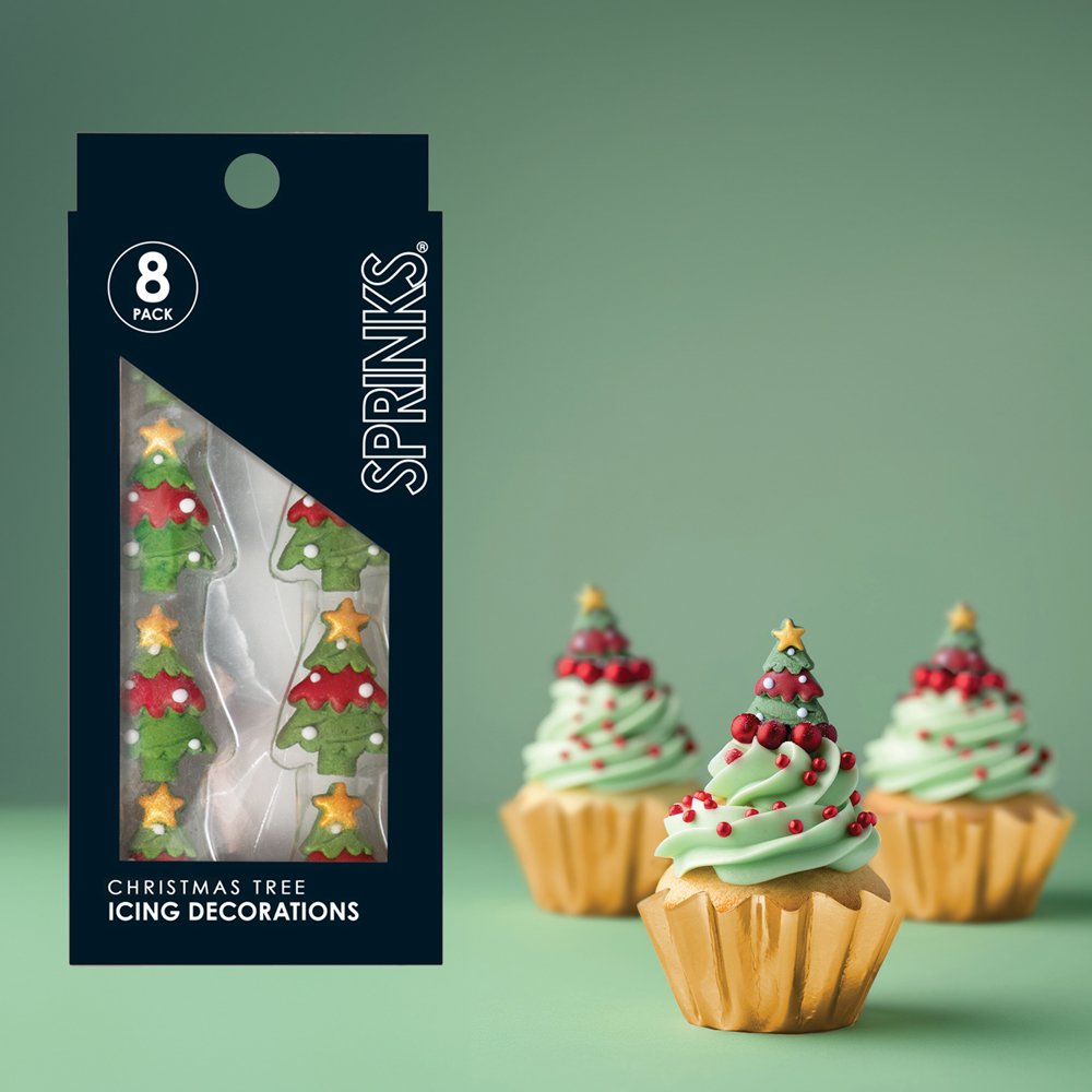 Edible Icing Decorations - Christmas Trees