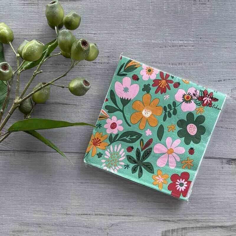 dahlia paper napkins 20pk