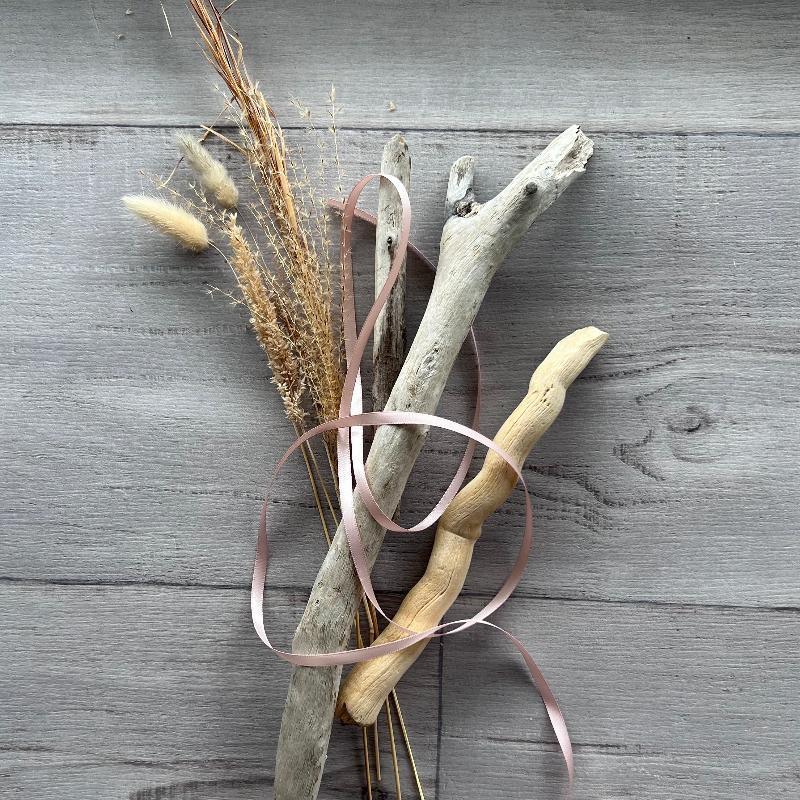 6m double faced satin ribbon rose gold 25mt