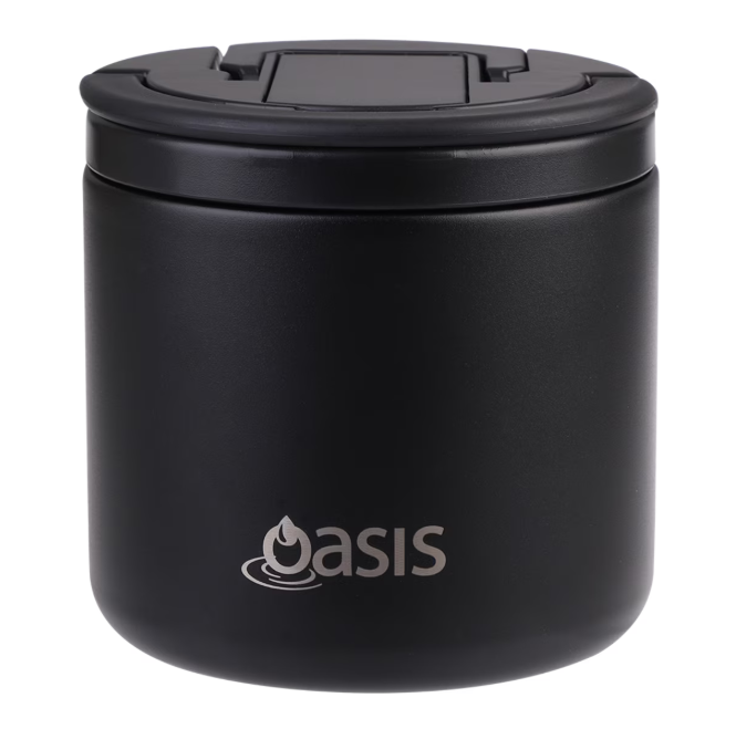 Oasis Stainless Steel Food Flask 500ml - Black