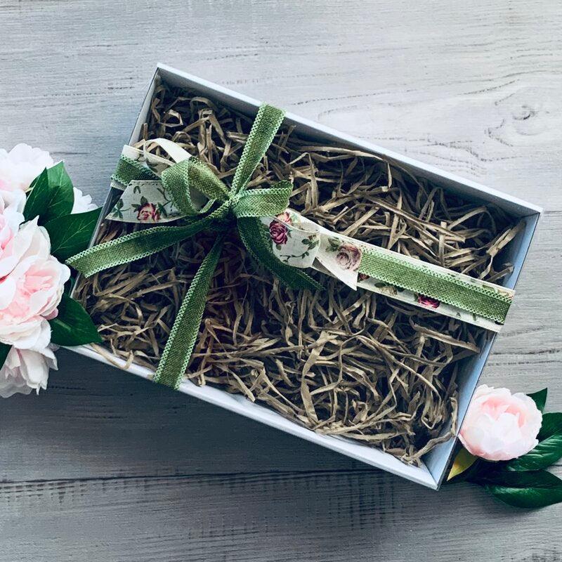 Floral Cotton Ribbon - Beige Vintage Rose - centaur packaging