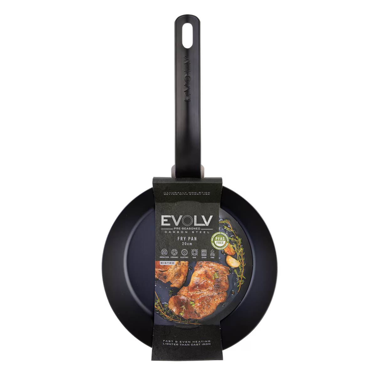 Pre Seasoned Carbon Steel Frypan - 20cm