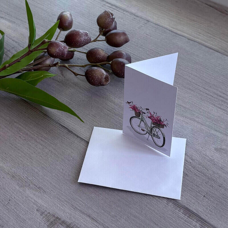 garden bike gift card and envelope pk 25