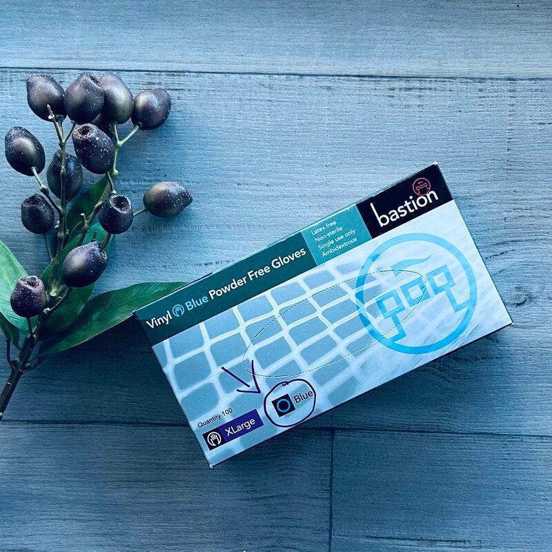 extra large blue powder free glove - centaur packaging