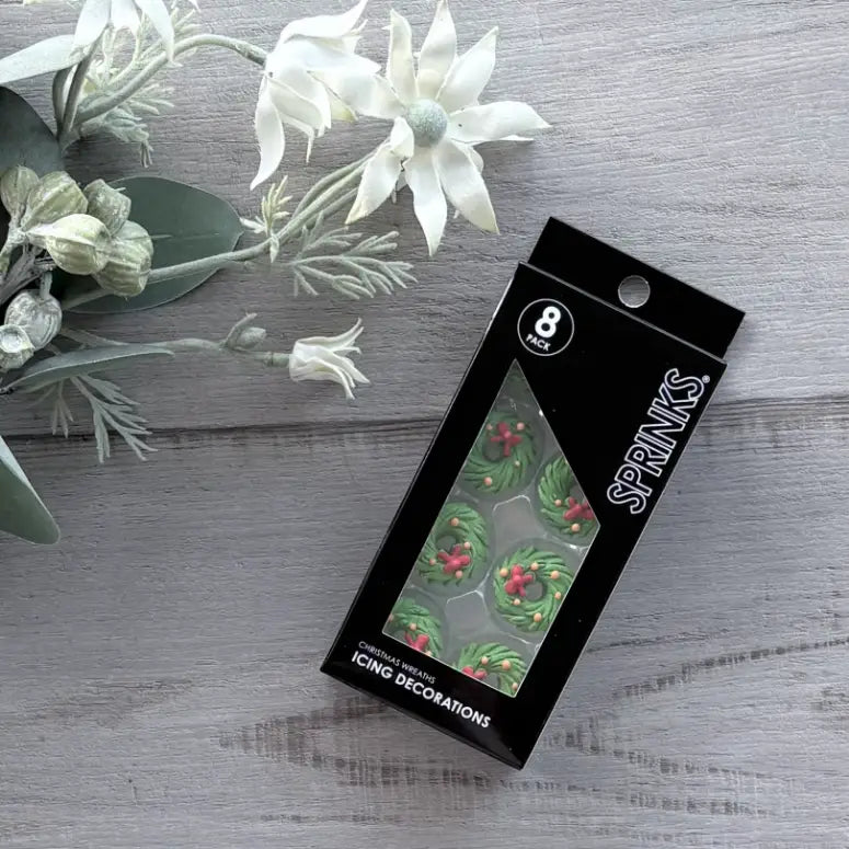 Edible Icing Decorations - Christmas Wreaths