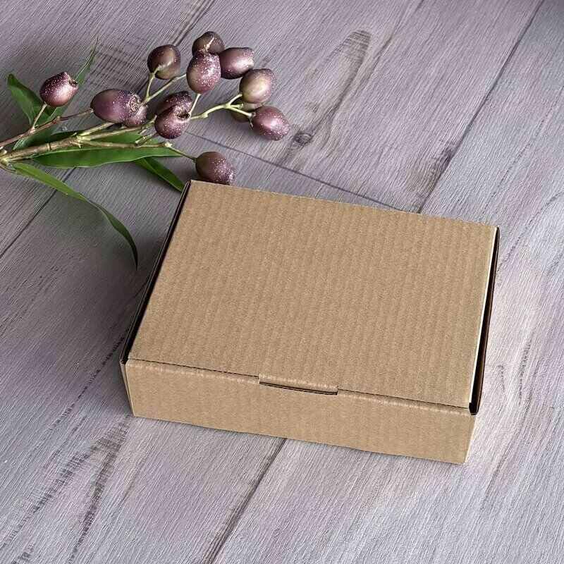 small short kraft mailer kraft lid closed