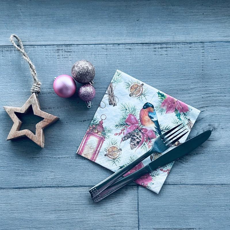 finch lantern christmas lantern napkins