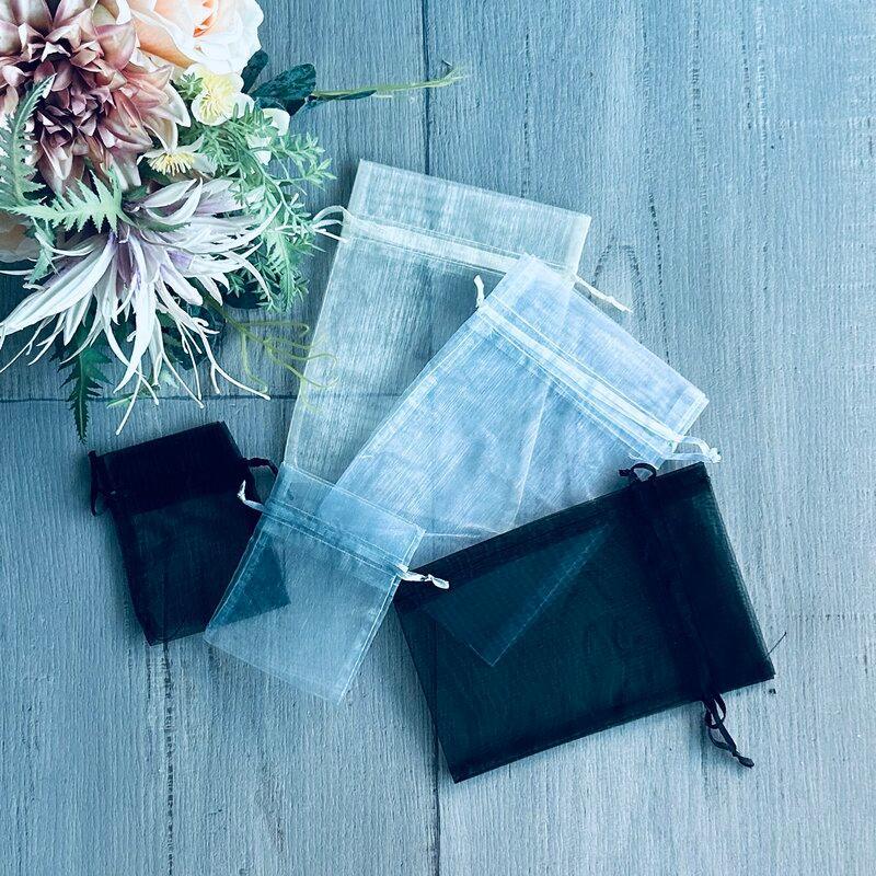Organza Bag Medium - Black - centaur packaging