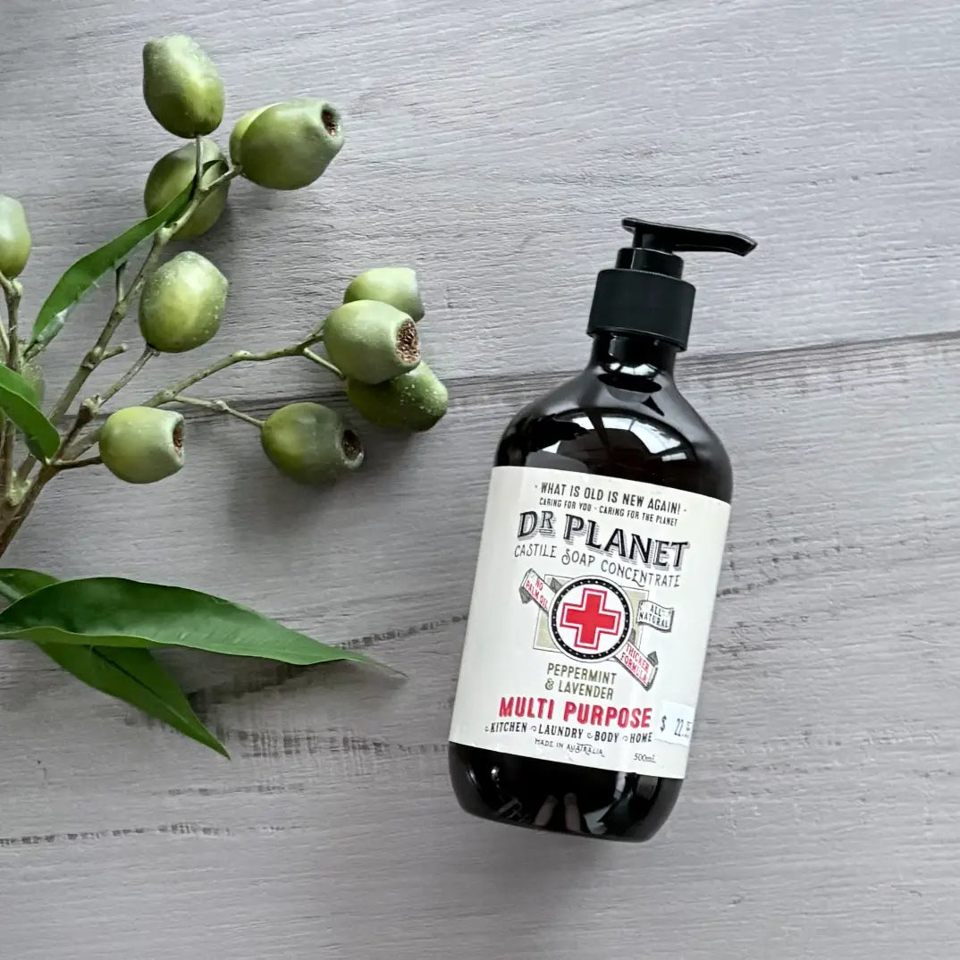 Dr Planet Castile Soap Concentrate 500ml - Peppermint & Lavender @centaur packaging