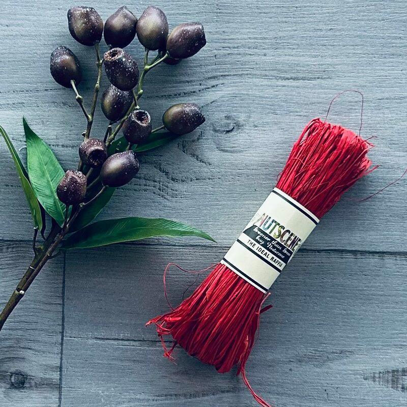 Raffia Nutscene - Ribbon Red - centaur packaging