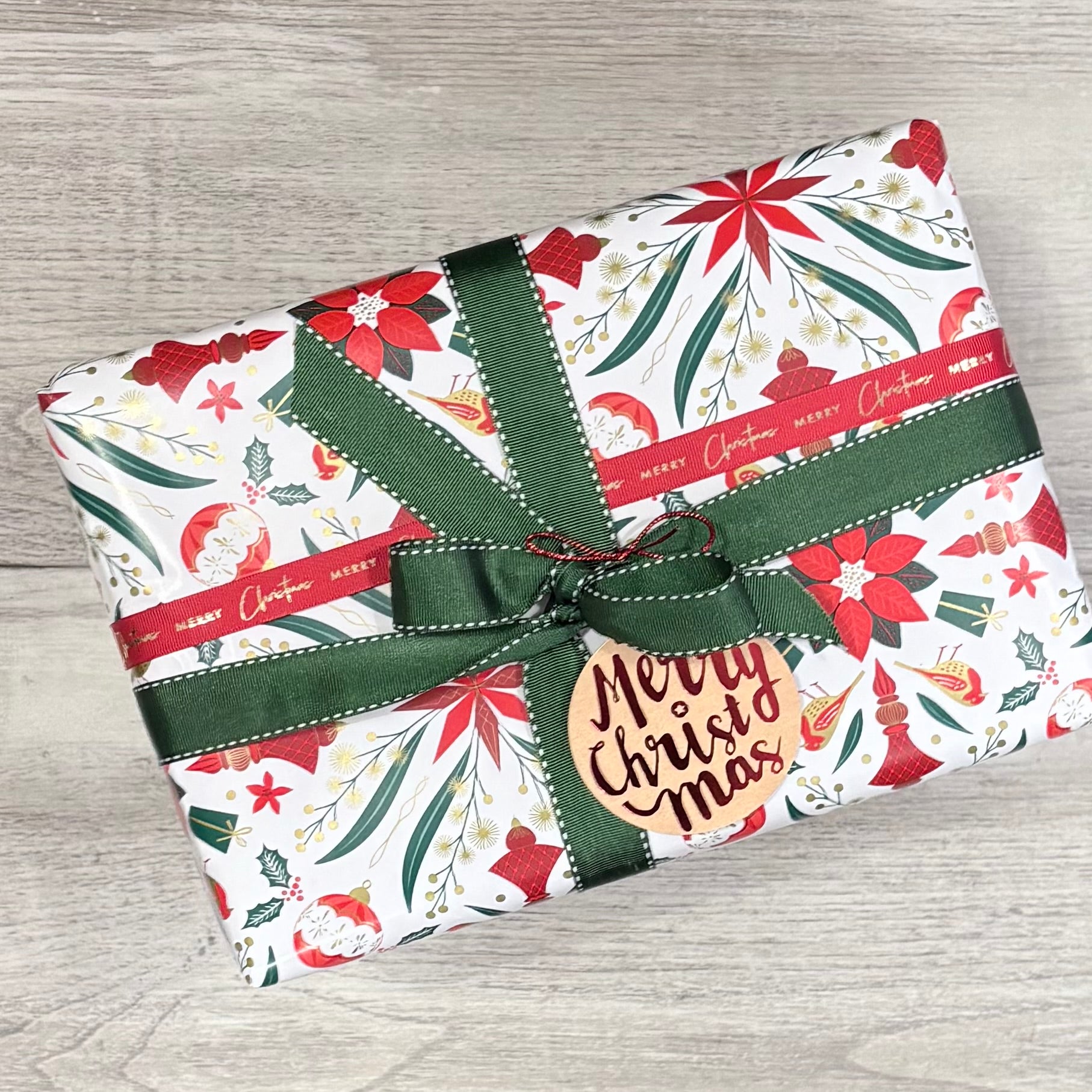 Wrapping Paper - Xmas Mandala Pink, Red, Green & Gold @centaur packaging