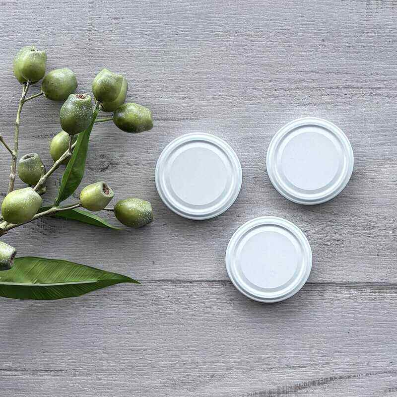 70mm Metal Lid - White