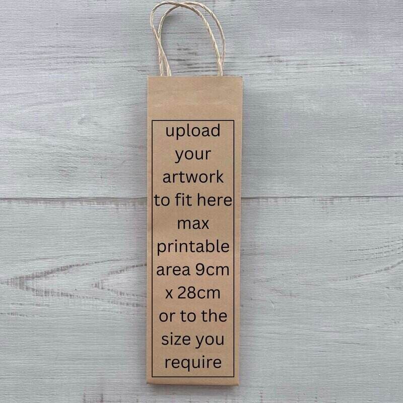 single wine bag with text re print area