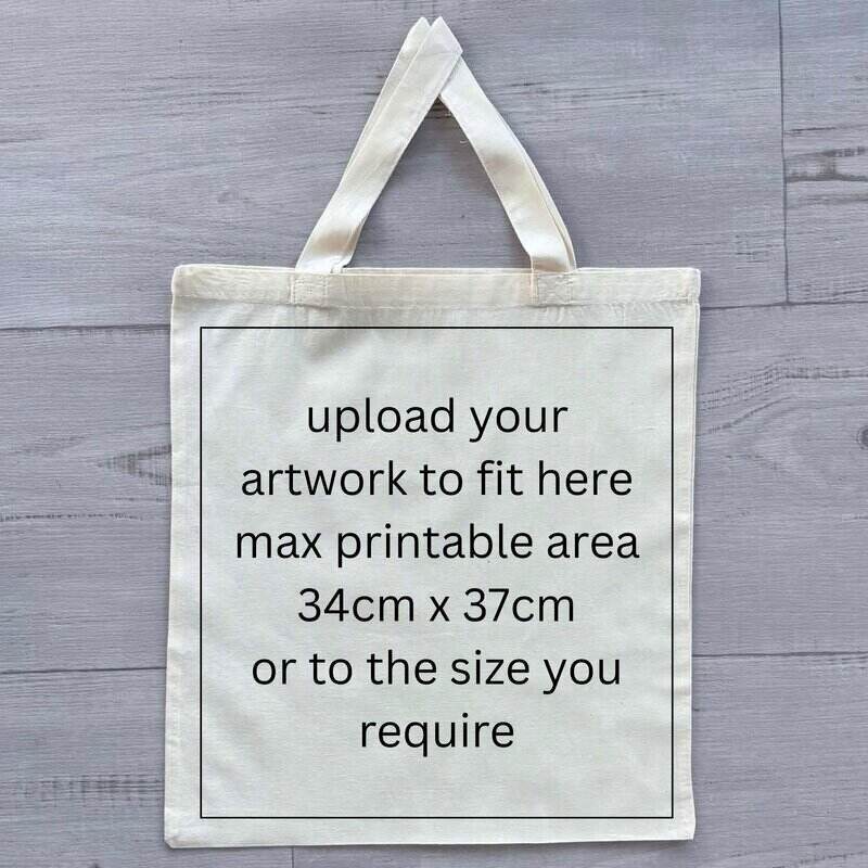large calico with text about print area