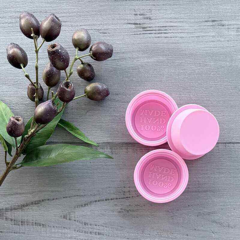 Silicone Soap Mould 100% Handmade - Round x3