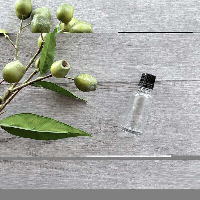 30ml Clear Thick Glass Bottle with Black Dripolator
