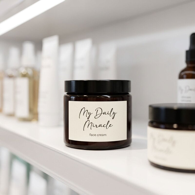 jar on shelf with label